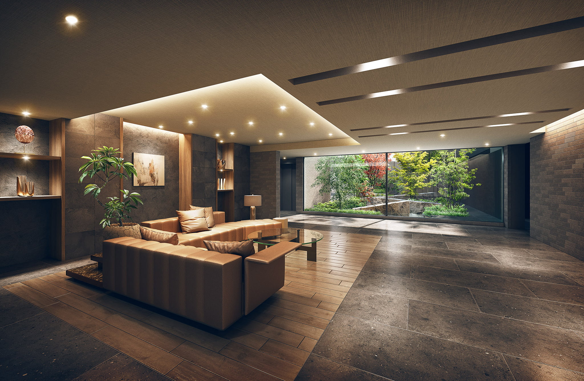 ロビー ｜ 広告用建築CG／高層タワー型マンション