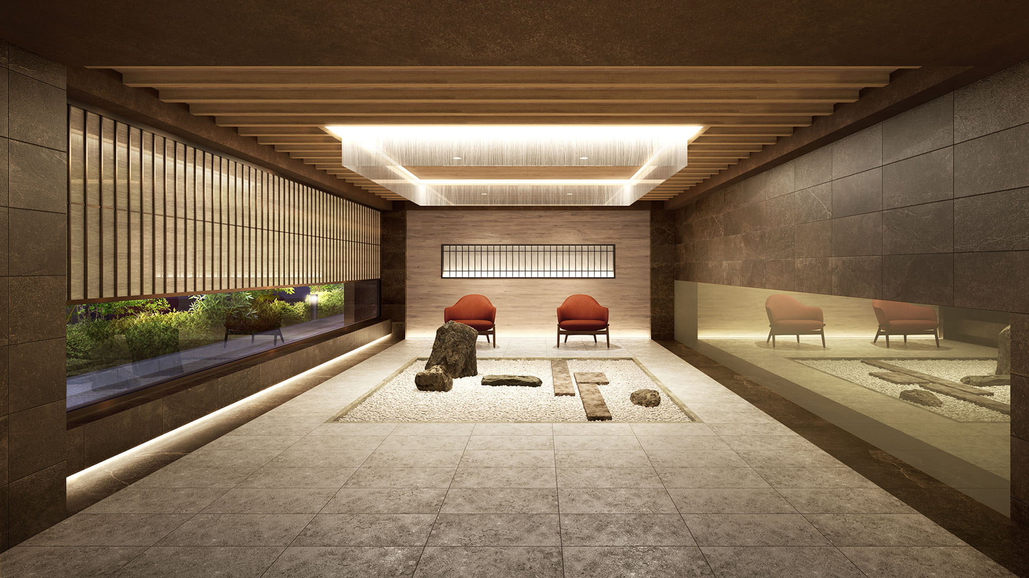 ロビー ｜ 広告用建築CG／高層タワー型マンション