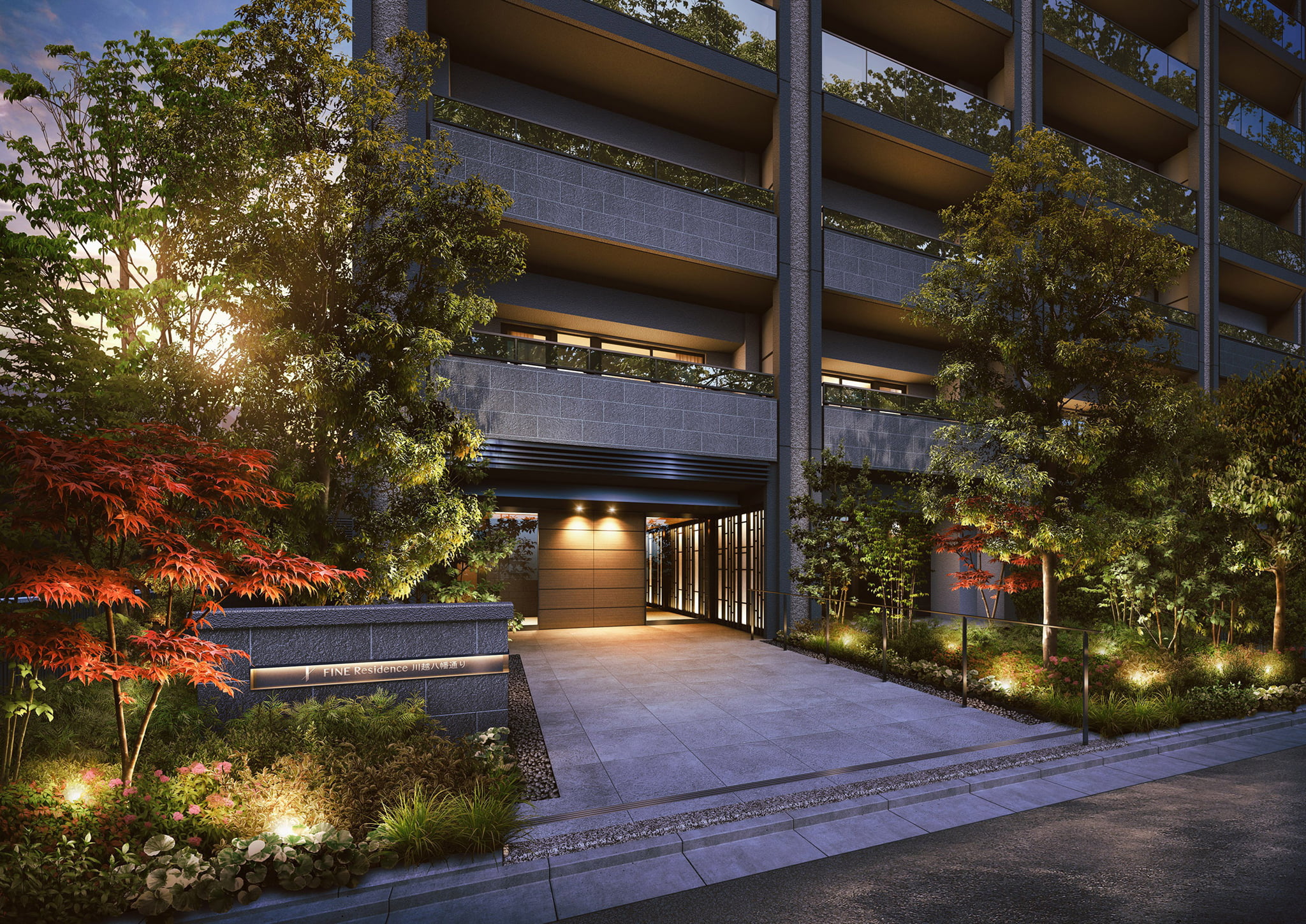 エントランス ｜ 広告用建築CG／高層タワー型マンション