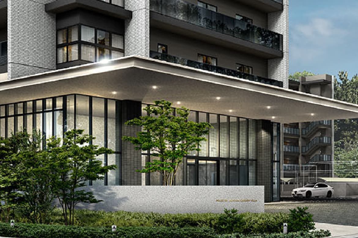 外観 ｜ 広告用建築CG／高層タワー型マンション