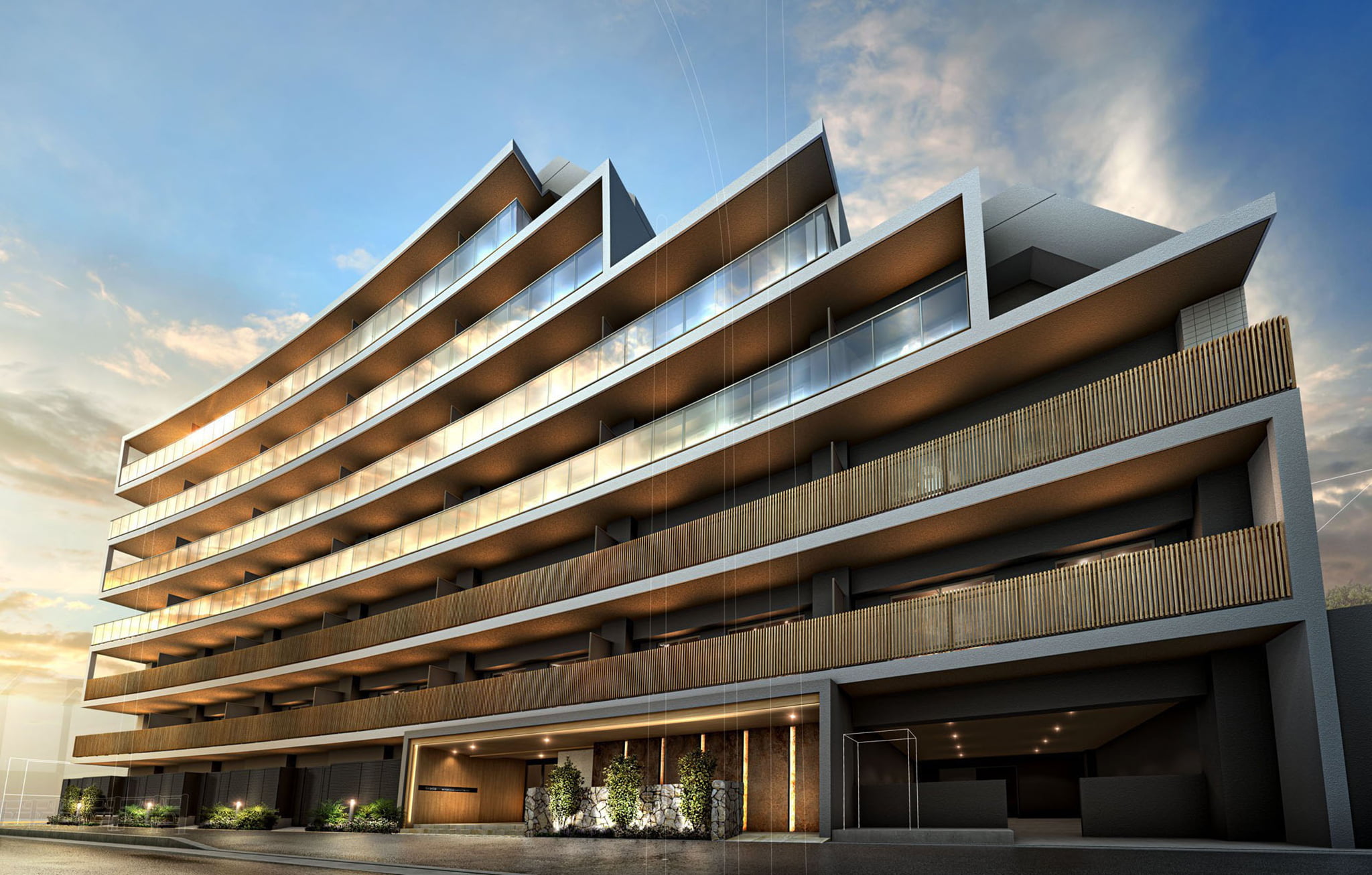 外観 | 広告用建築CG/高層タワー型マンション