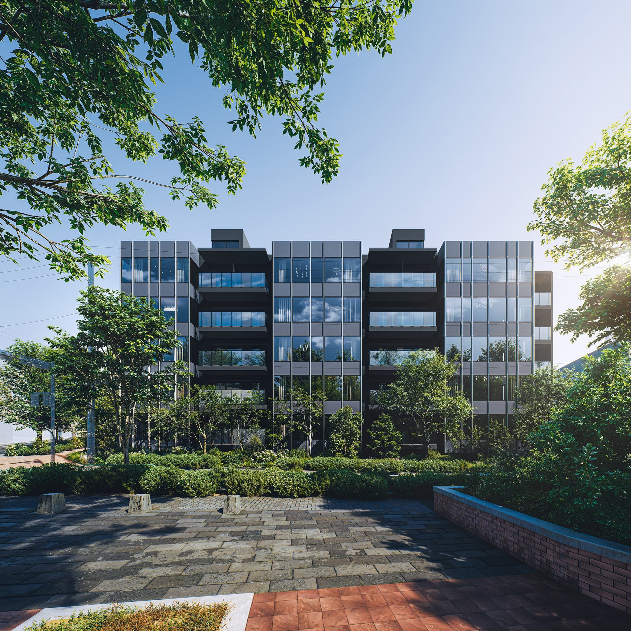 外観 | 広告用建築CG/高層タワー型マンション