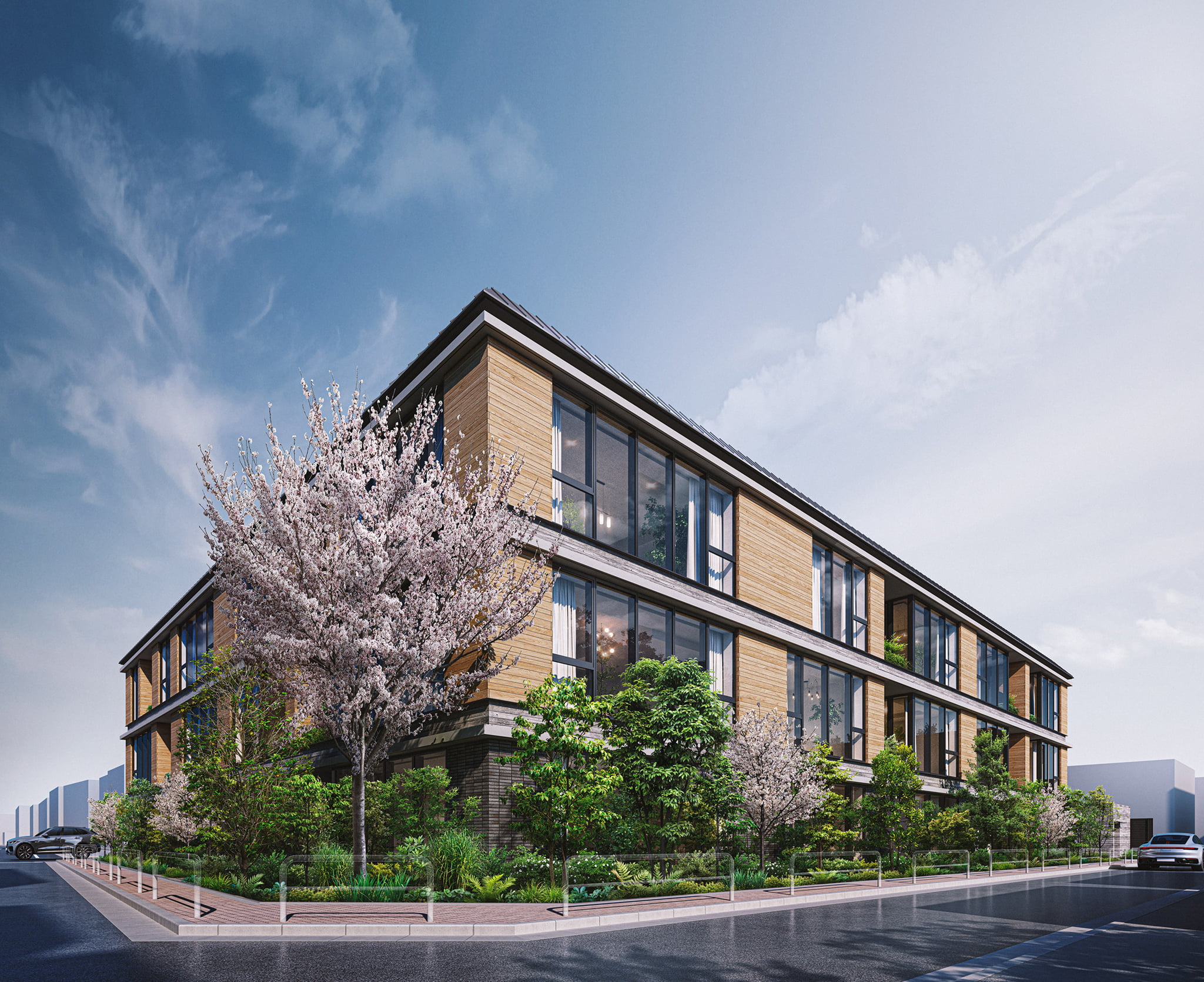 外観 | 広告用建築CG/高層タワー型マンション