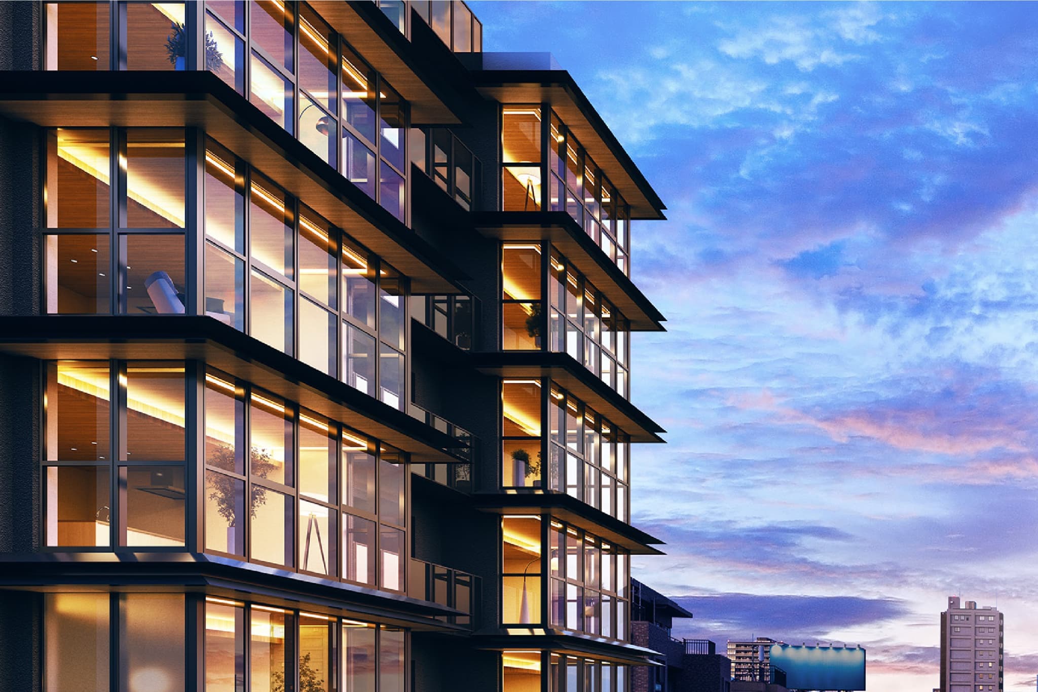 外観 ｜ 広告用建築CG／高層タワー型マンション