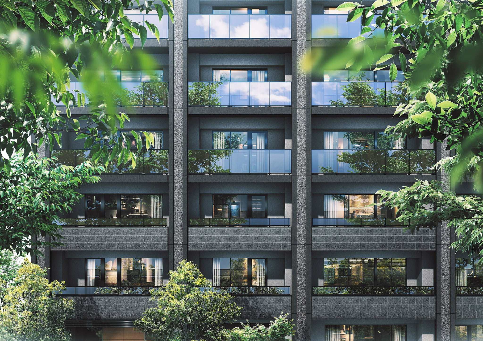 外観 | 広告用建築CG/高層タワー型マンション