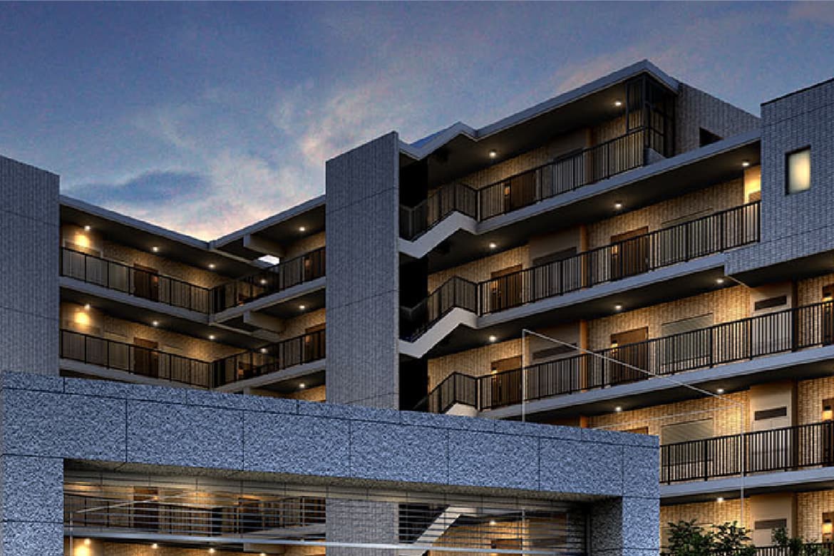 外観 | 広告用建築CG/高層タワー型マンション