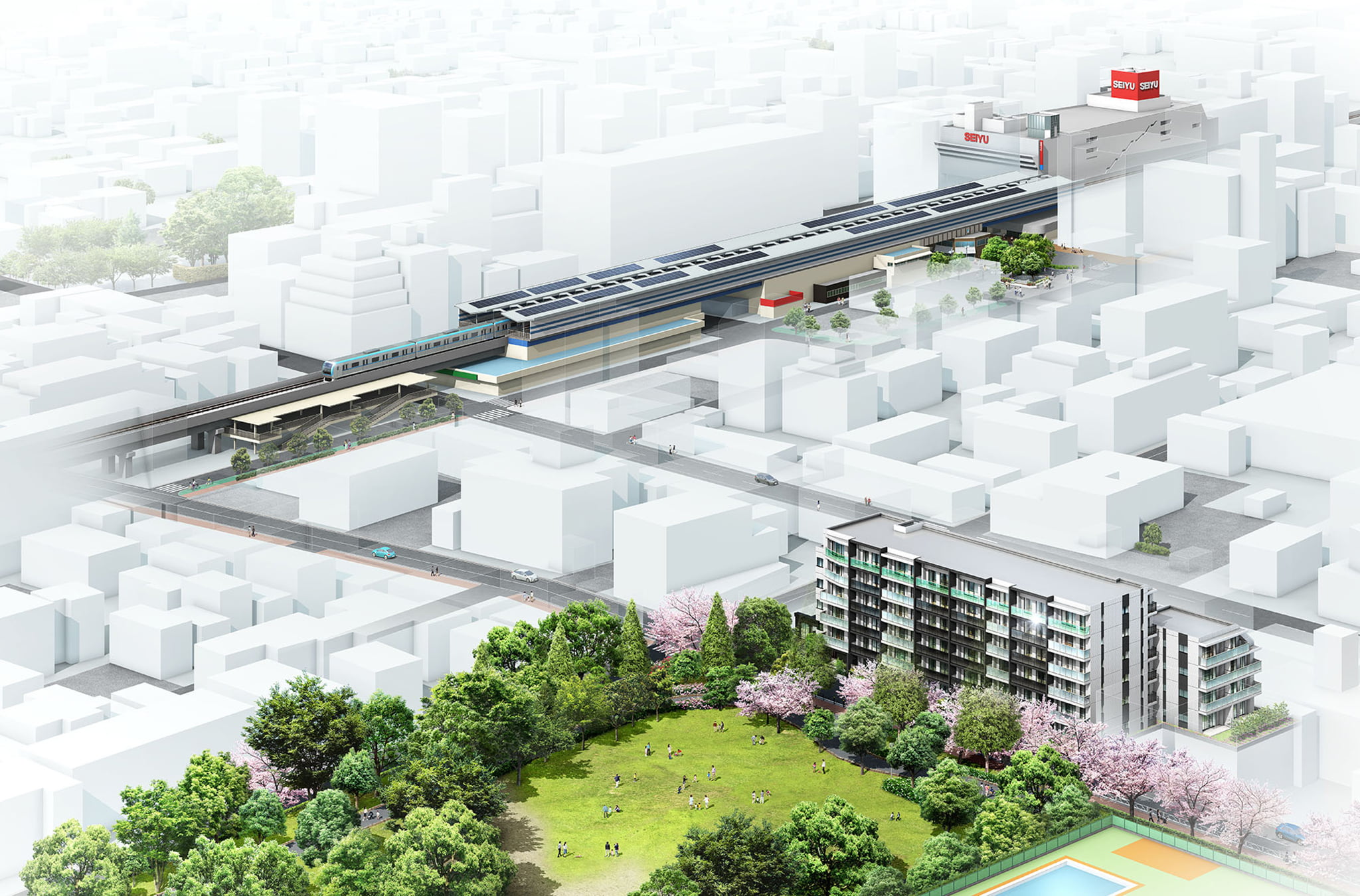 外観 | 広告用建築CG/高層タワー型マンション