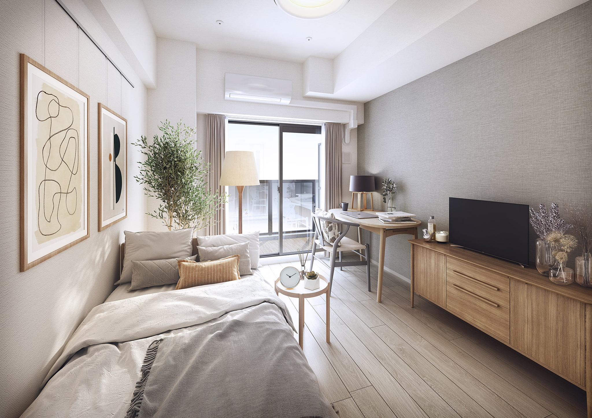 ベッドルーム | 広告用建築CG/高層タワー型マンション